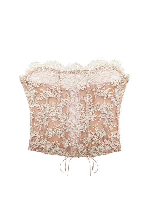 Je m'appelle Sophie Strapless Bustier in Champagne