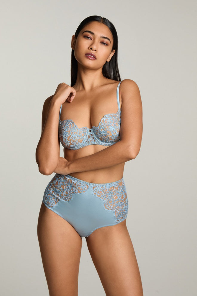 Royal Jewel Balconette Bra in Ice Blue