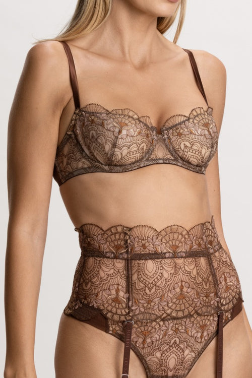 Venetian Glass Balconette Bra in Mocha Mousse