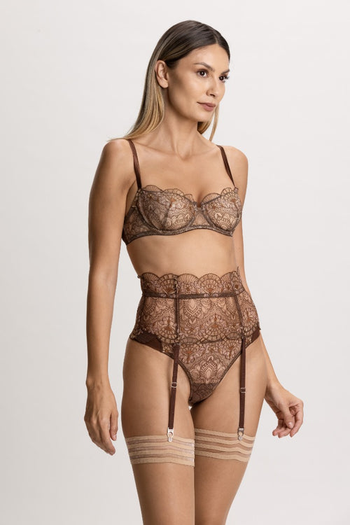 Venetian Glass Balconette Bra in Mocha Mousse