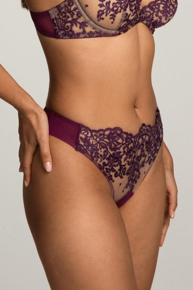Royal Jewel Medium Brief in Dark Violet