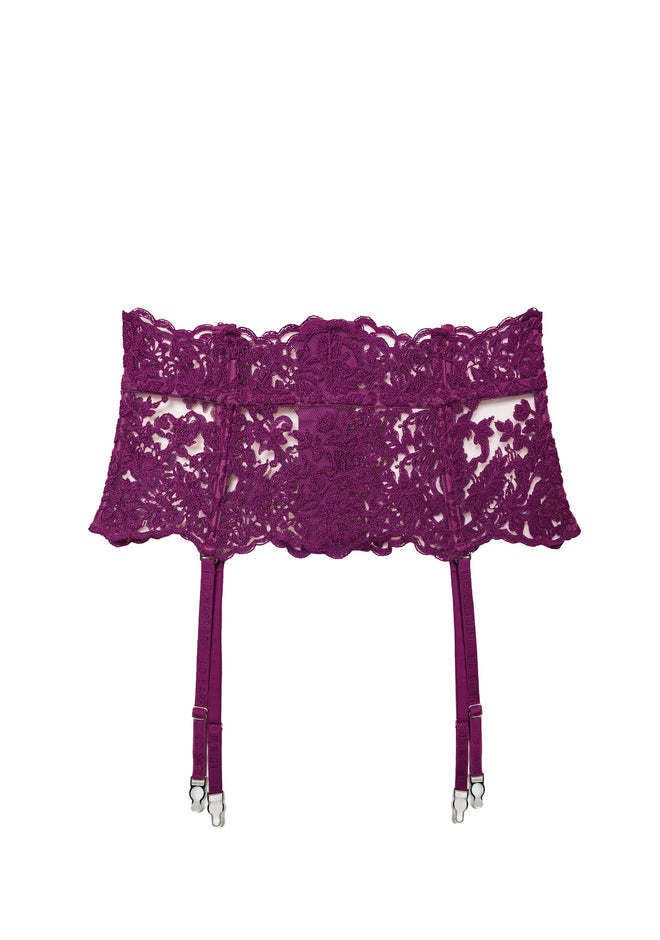 Royal Jewel Suspender Belt in Dark Violet