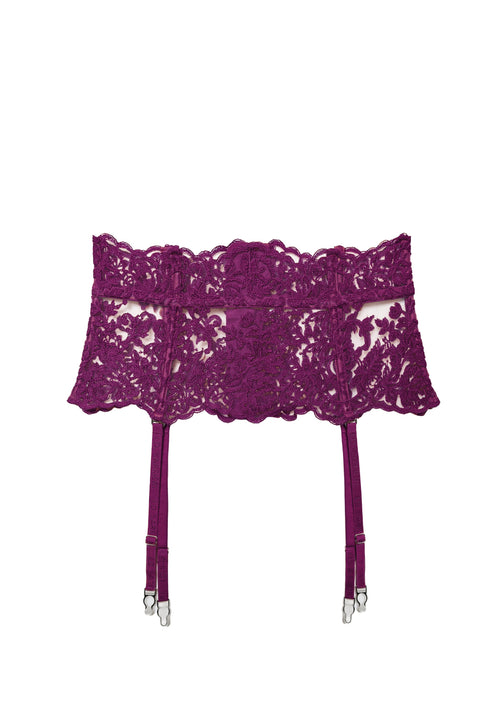 Royal Jewel Suspender Belt in Dark Violet