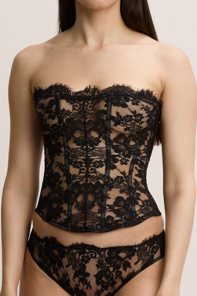 Je m'appelle Sophie Strapless Bustier in Black