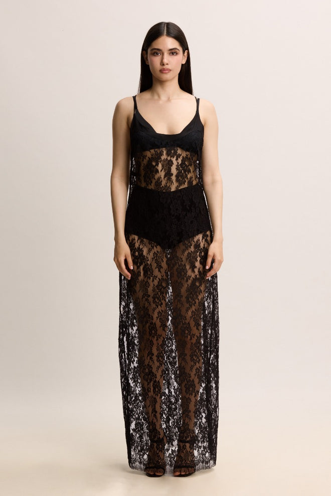 Je m'appelle Sophie Long Dress in Black