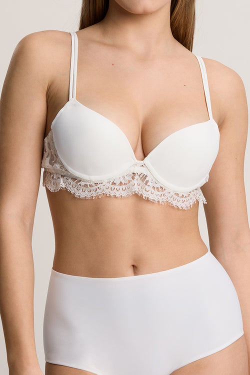 Délicieuse Padded Push Up Bra in Cream