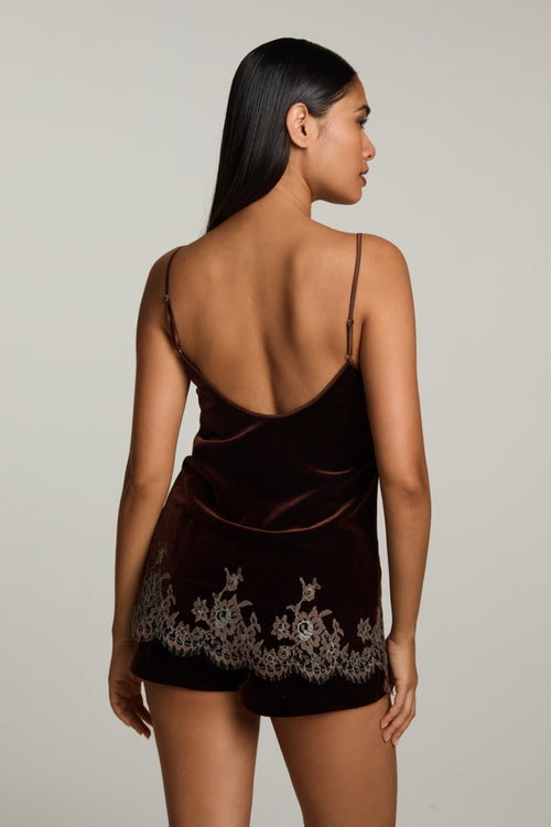 Rose Imperial Top in Brown/Mink