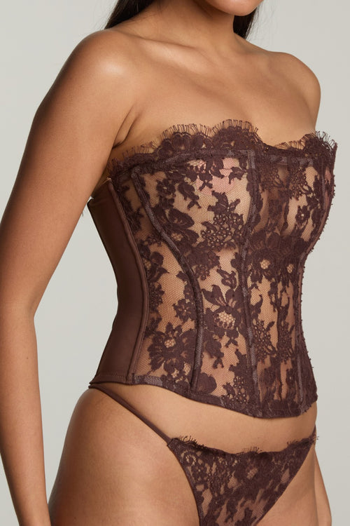 Je m'appelle Sophie Strapless Bustier in Brown