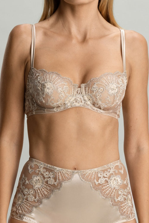Sonnet of Love Balconette Bra in Light Gold