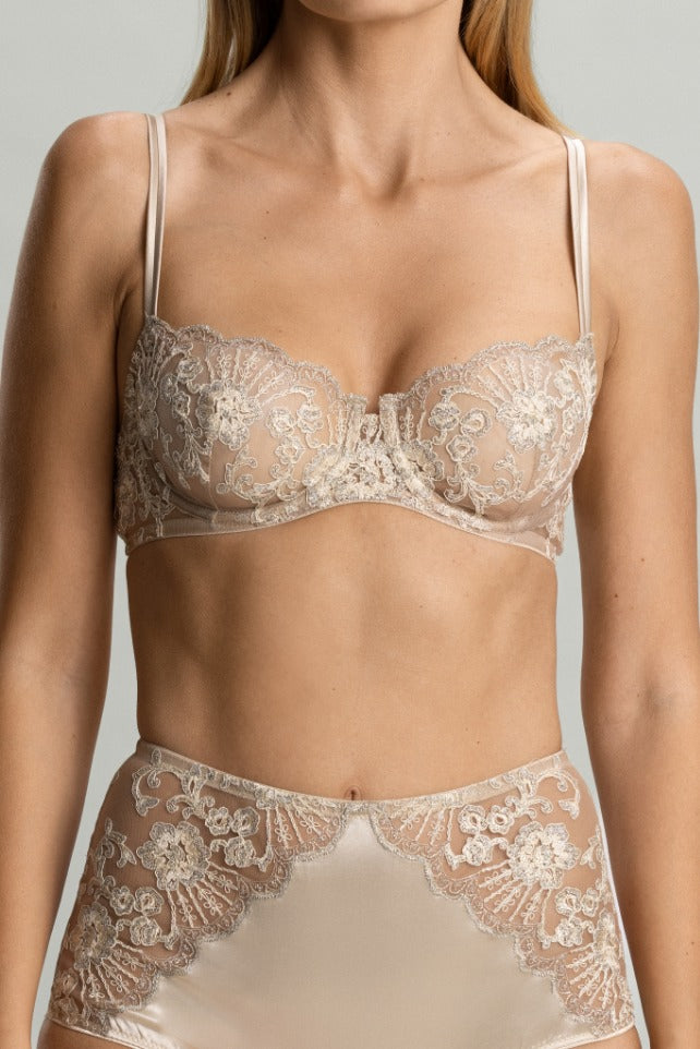 Sonnet of Love Balconette Bra in Light Gold