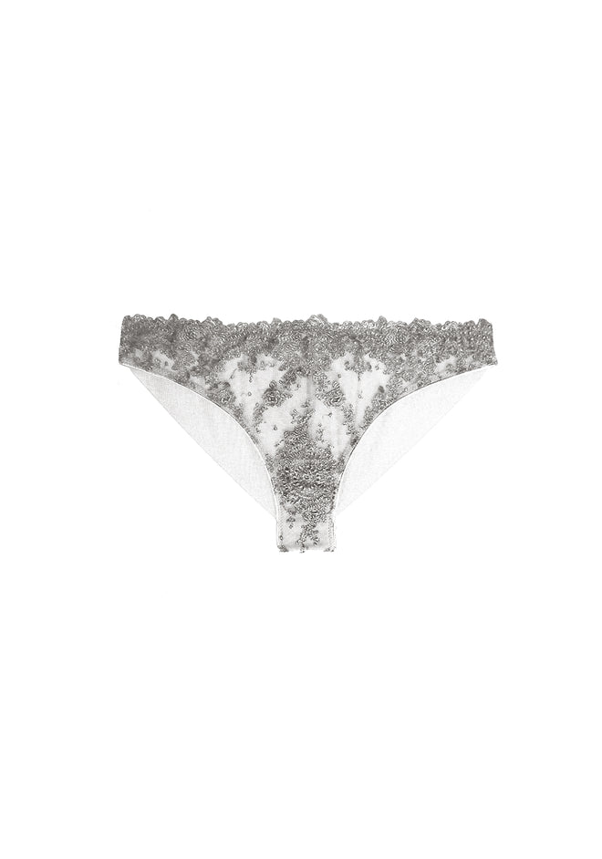 English Rose Brazilian Brief in Silver