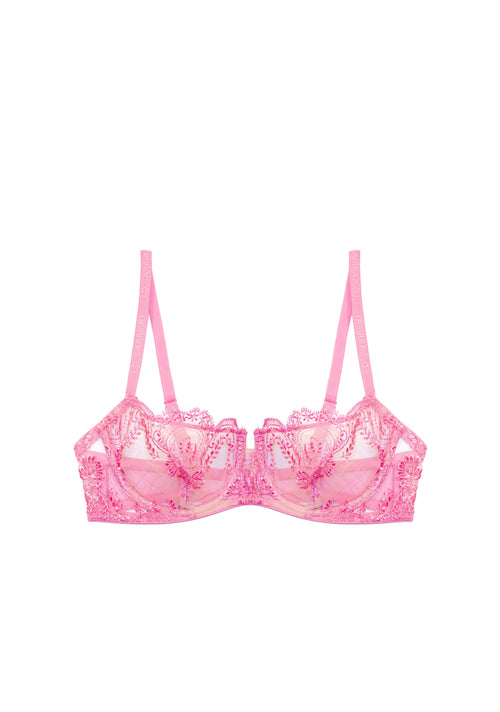 Espresso Evening Balconette Bra in Wild Pink