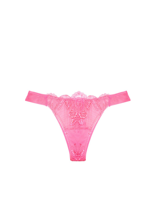 Espresso Evening Thong in Wild Pink