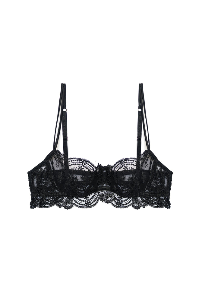 Tuscan Holiday Longline Balconette Bra in Black