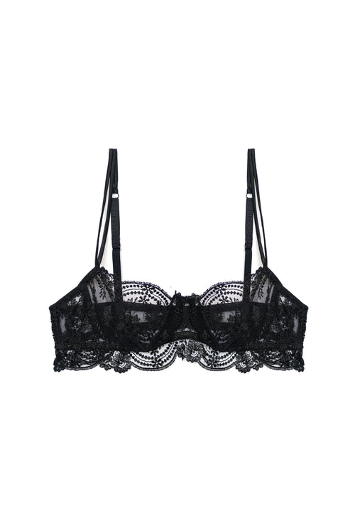 Tuscan Holiday Longline Balconette Bra in Black