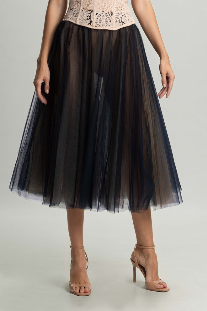 New York Midi Skirt in Black