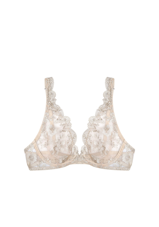 Tuscan Holiday Underwired Triangle Bra in Soft Taupe