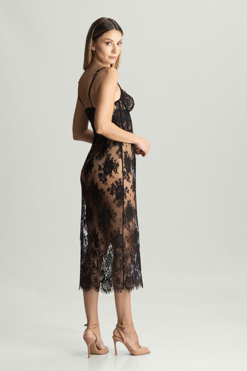 Tokyo Evenings Bustier Dress in Black