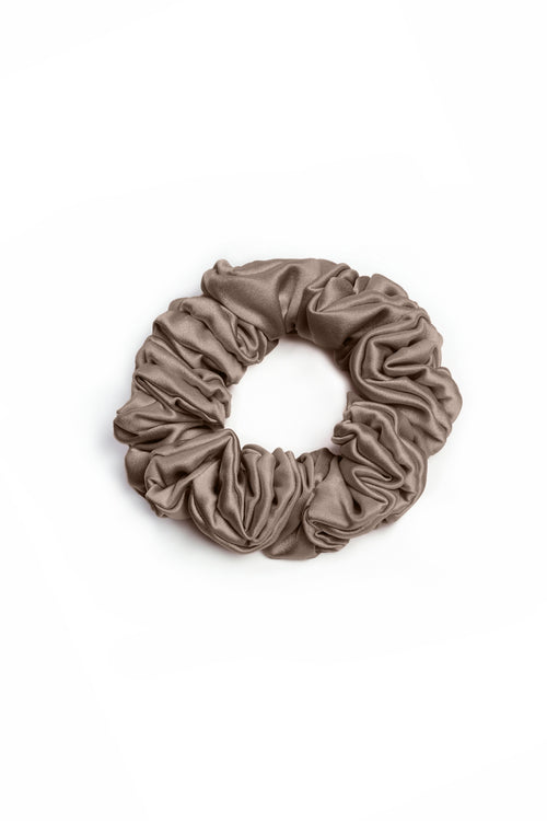 Maria Narrow Scrunchie in Taupe