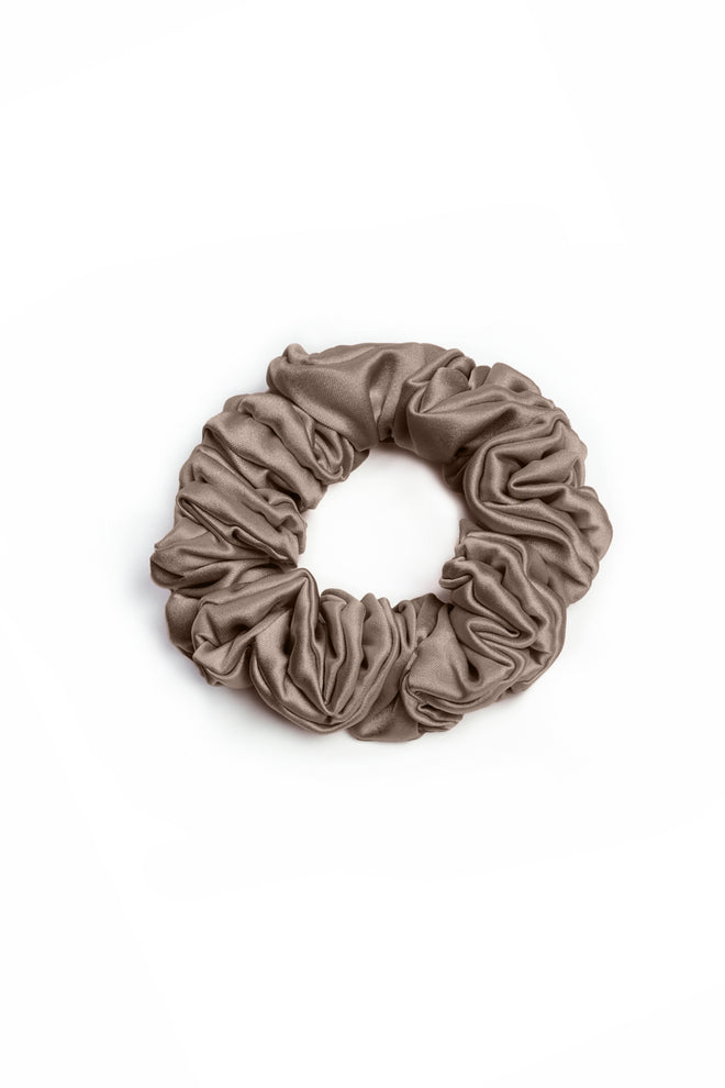 Maria Narrow Scrunchie in Taupe