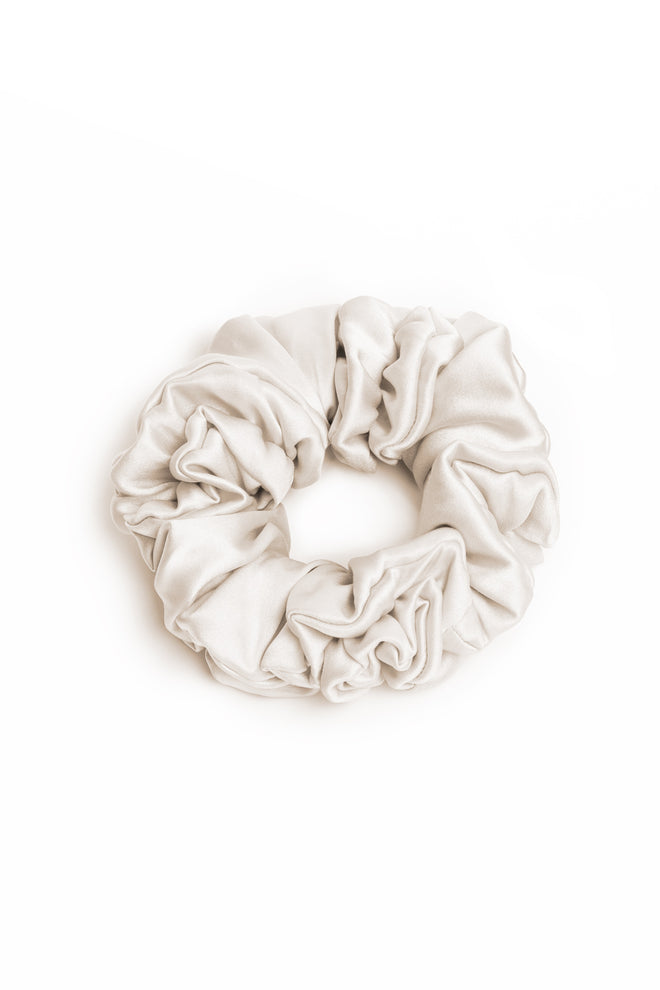 Maria Wide Scrunchie in Cream