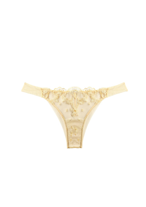 Petal Bloom Thong In Yellow