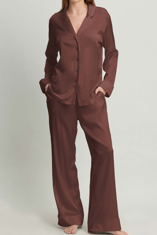 Lombard Street Pyjama Set in Chocolate