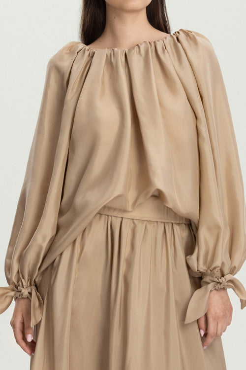Ariel Blouse in Beige