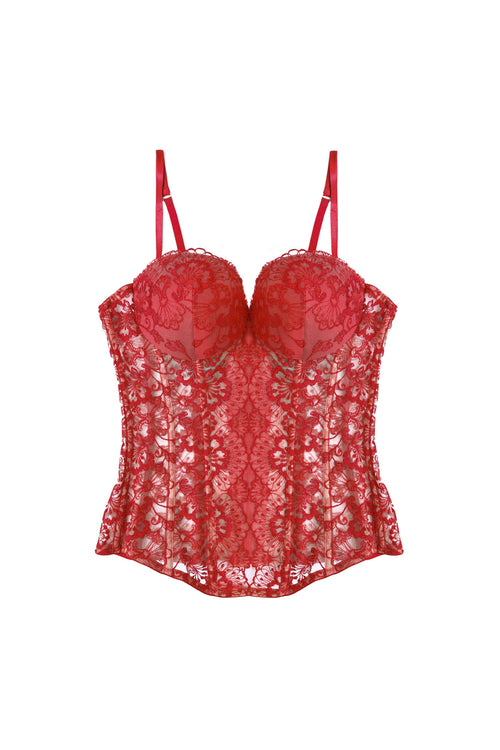 Fleur de Lueur Padded Corset in Red