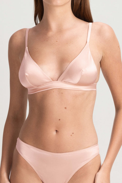 Lombard Street Soft Triangle Bra in Pale Pink
