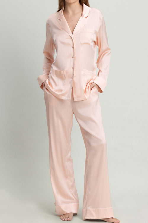 Lombard Street Pyjama Set in Pale Pink