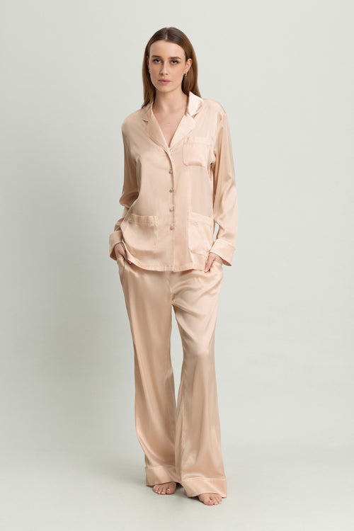 Lombard Street Pyjama Set in Beige