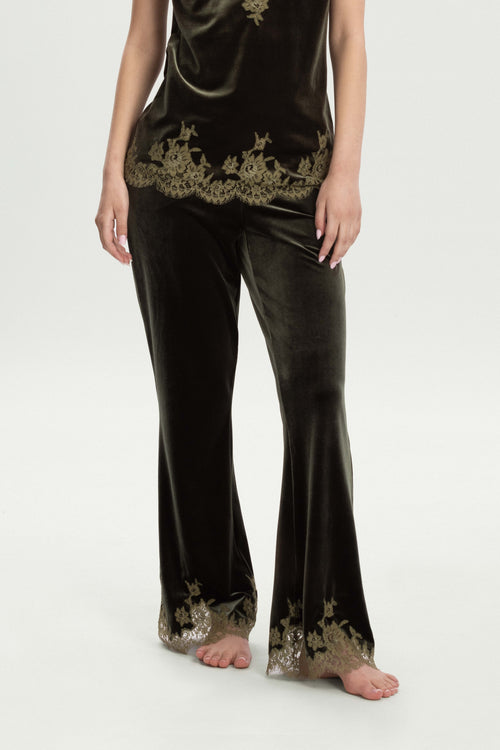 Rose Imperial Pants in Olive Green