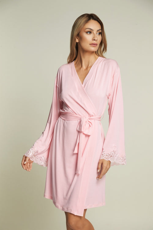 Kesington Mornings Robe in Pink