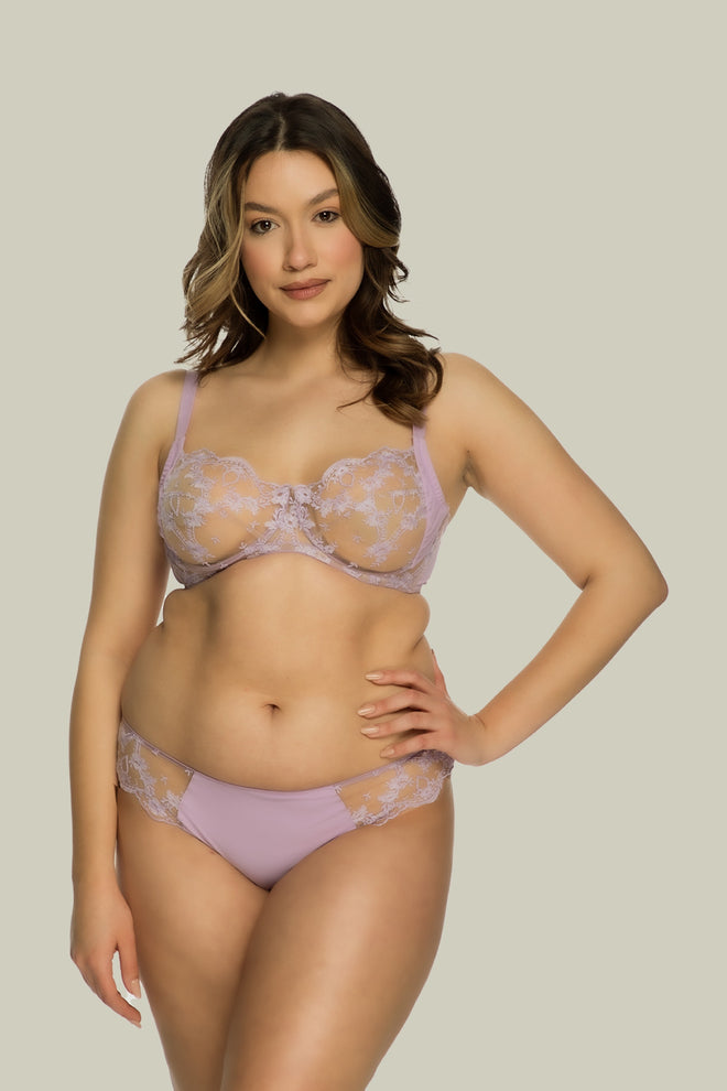 Petal Bloom Full Coverage Brief in Lilac