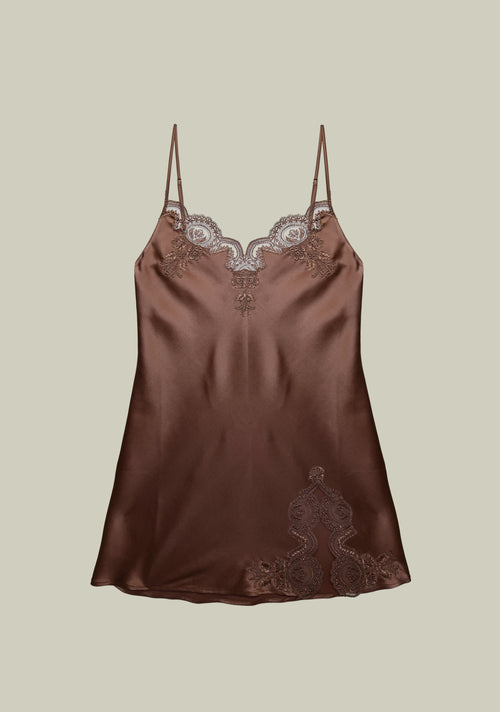 Espresso Evening Mini Chemise in Chocolate