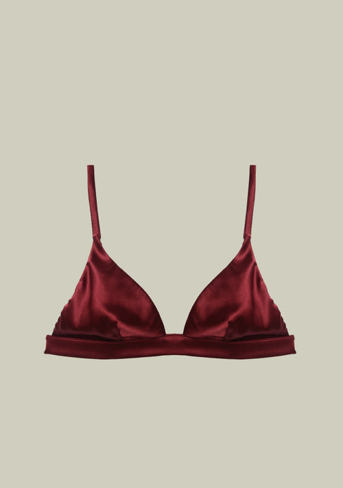 Lombard Street Triangle Bra in Wine