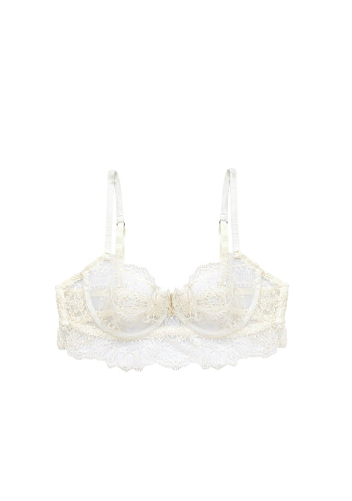 And All That Jazz Longline Balconette Bra in Cream