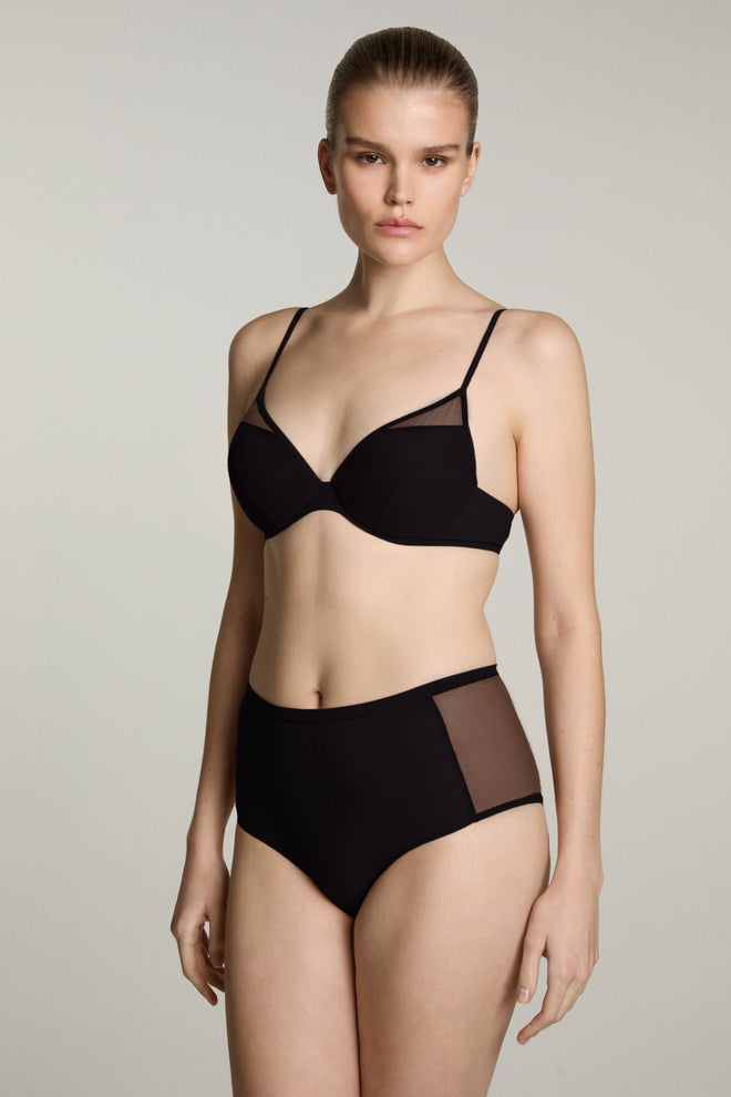 Camille Padded Push Up Bra in Black - I.D. Sarrieri