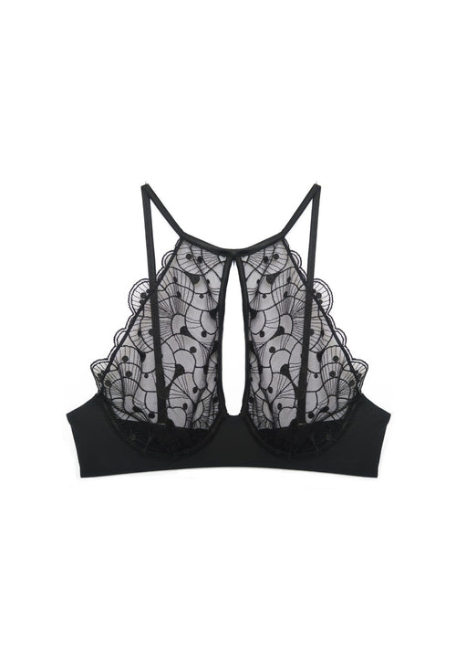Cleo Underwired High Neck Bra in Black - I.D. Sarrieri