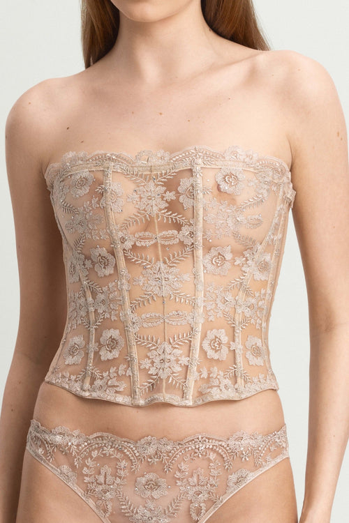 Divine Energy Strapless Bustier in Nut