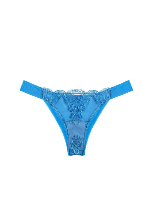 Espresso Evening Thong in Capri Blue - I.D. Sarrieri