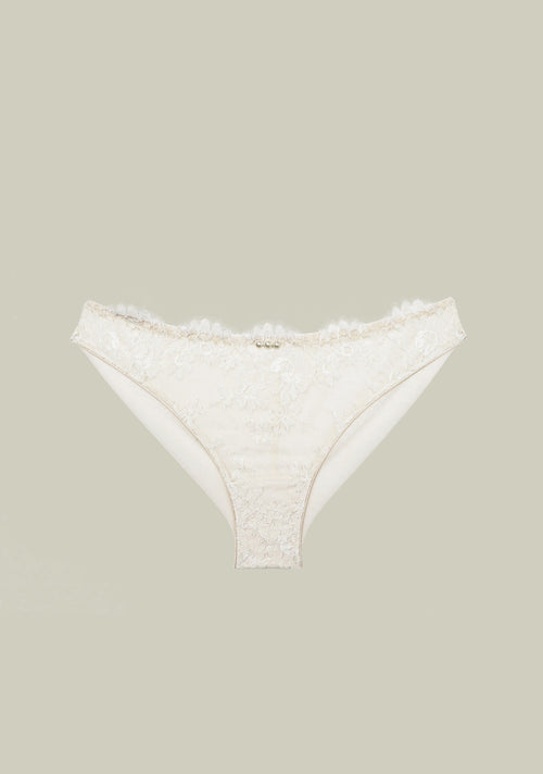 Feathers of Swan Brazilian Brief in Cream - I.D. Sarrieri