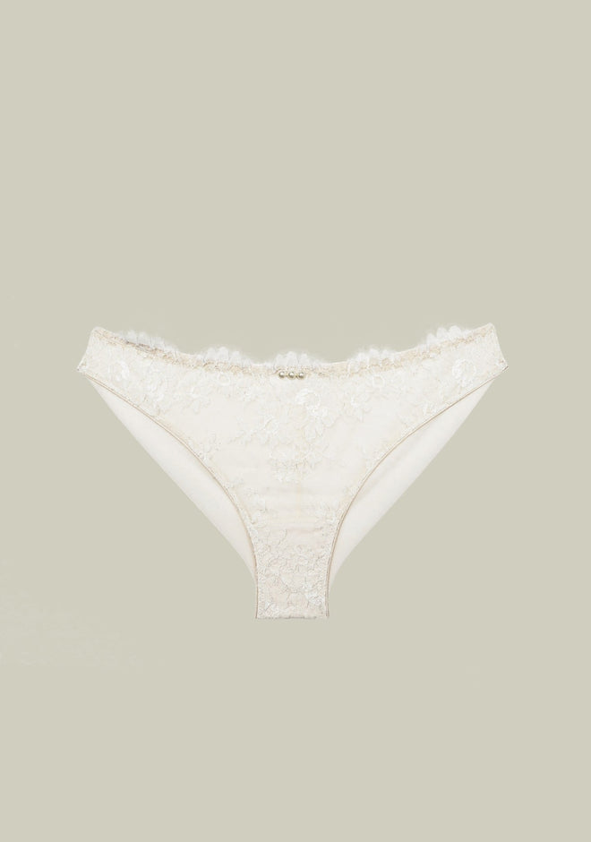 Feathers of Swan Brazilian Brief in Cream - I.D. Sarrieri