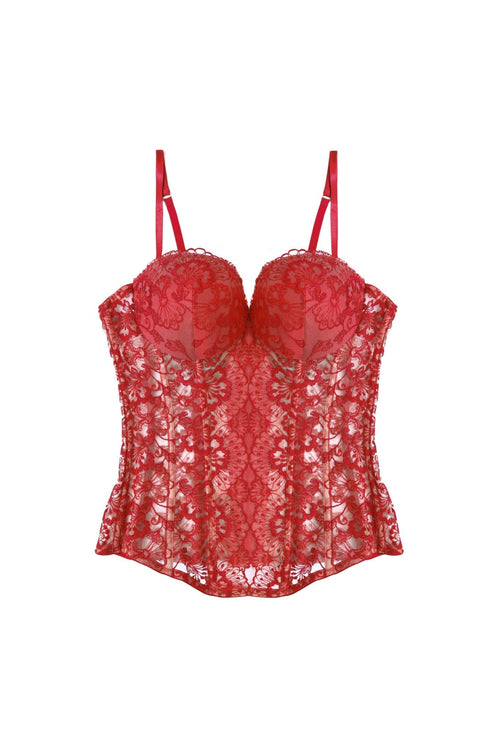 Fleur de Lueur Padded Corset in Red