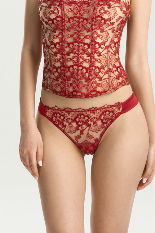 Fleur de Lueur Thong in Red