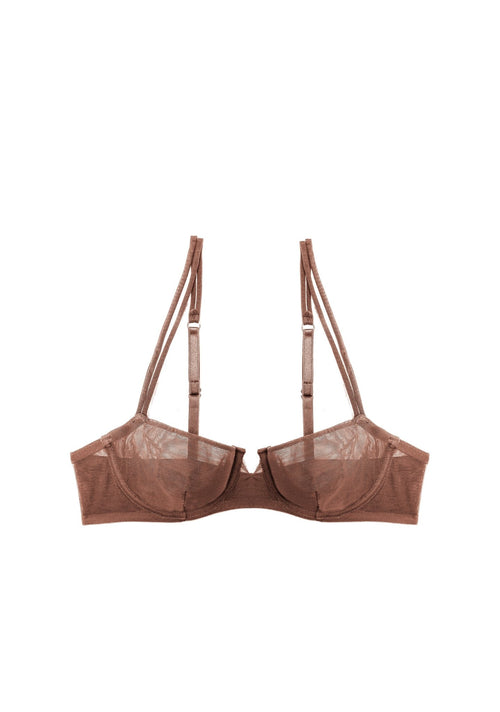 Gia Balconette Bra in Brown