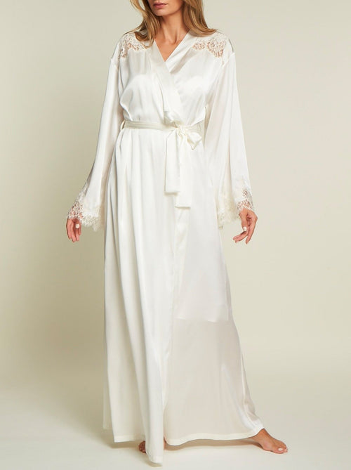Hôtel Particulier Long Robe in Cream - I.D. Sarrieri