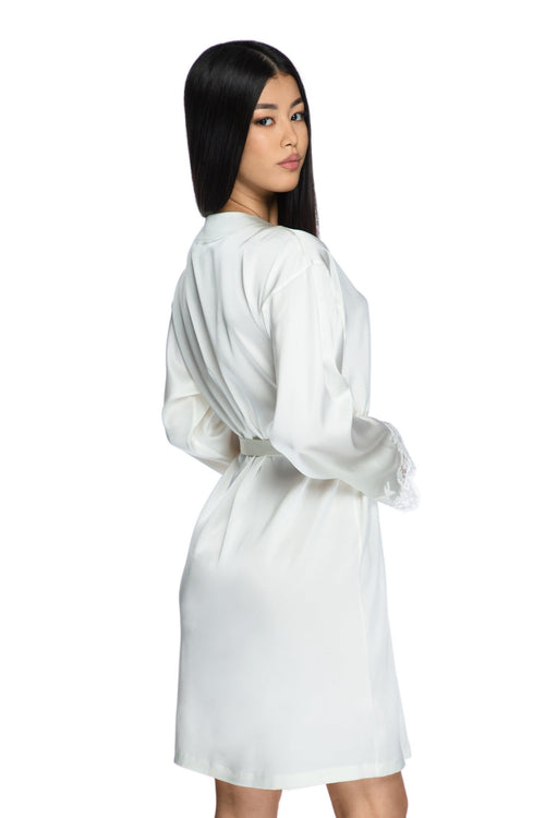 Hôtel Particulier Short Robe in Cream - I.D. Sarrieri