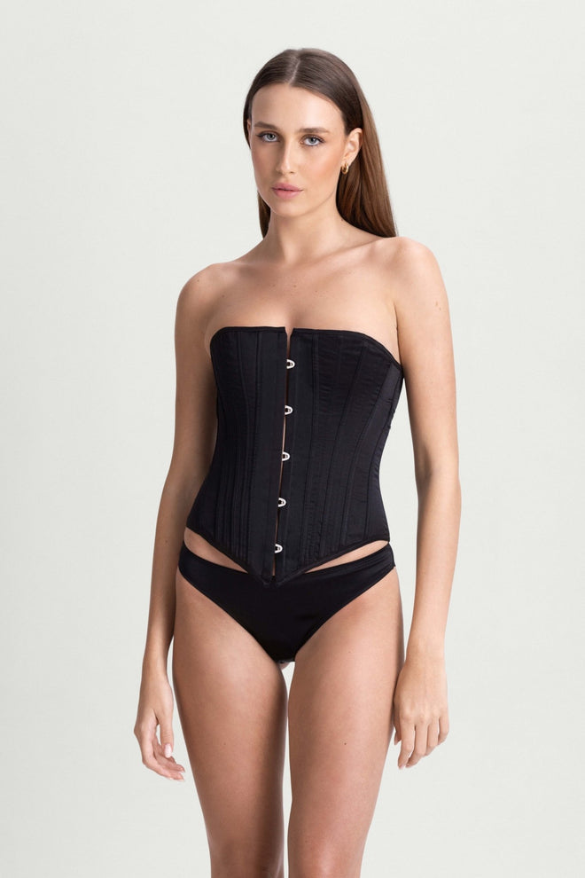 Jardin Du Luxembourg Strapless Bustier in Black - I.D. Sarrieri